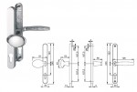 68mm UPVC door handles to suit Fullex system - 68mm centre, 215 screws, Lever/Pad