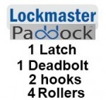 Lockmaster latch ,deadbolt , 2 hooks 4 rollers.Multipoint door lock mechanism