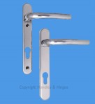 Windsor UPVC door handles - 92mm centre, 122mm screws, Lever/Lever