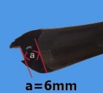 6mm  Wedge Compression Back Gasket Double Glazing Rubber Seals
