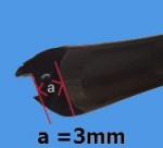 3mm  Wedge Compression Back Gasket Double Glazing Rubber Seals