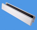 12" slimline silver letterbox