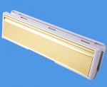 10" GOLD Letterbox with WHITE surround for upvc doors