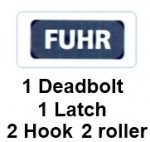 Fuhr 856 Type 3 Multipoint 2 hooks and 2 rollers -UPVC Door Lock