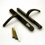 Blenheim UPVC door handles - 92mm centre, 243mm screws, Lever/Lever - ANTIQUE BLACK