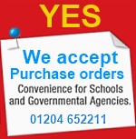 We accept purchase orders